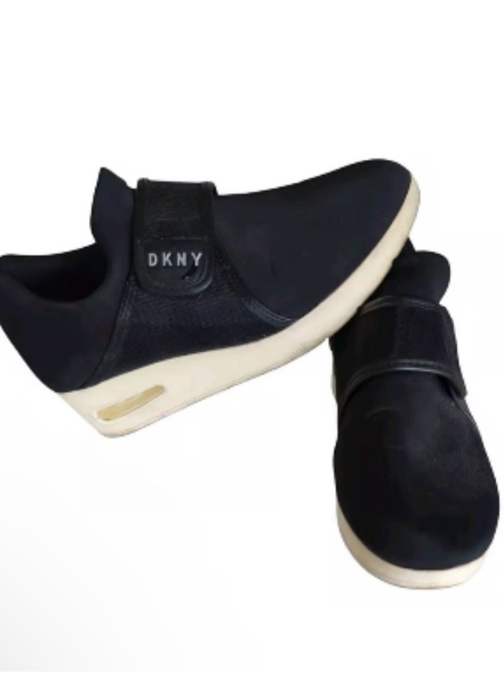 DKNY Navy Slip-On Sneakers with Black Strap